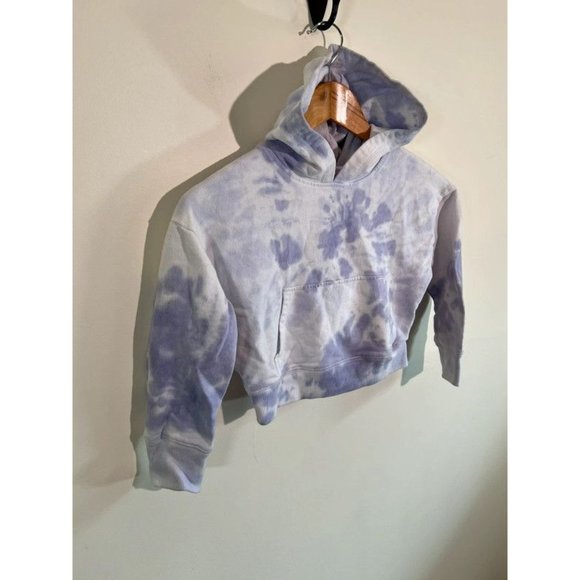 Girls Blue Tie Dye Oshkosh B’gosh hooded Cropped Sweatshirt Size 6x - Picture 3 of 6